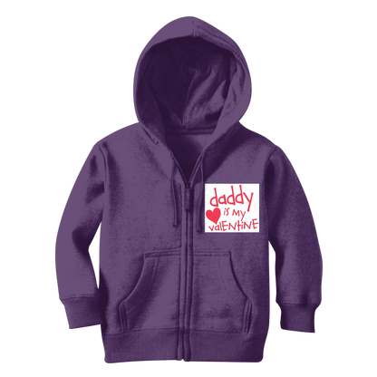 Daddy's my Valentine Classic Kids Zip Hoodie - DirectlyPersonalised