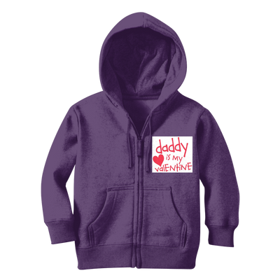 Daddy's my Valentine Classic Kids Zip Hoodie