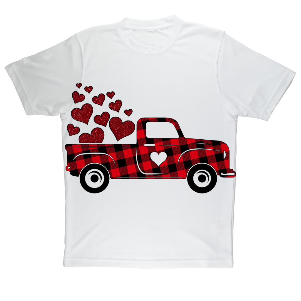 Love Truck Sublimation Performance Adult T-Shirt - DirectlyPersonalised