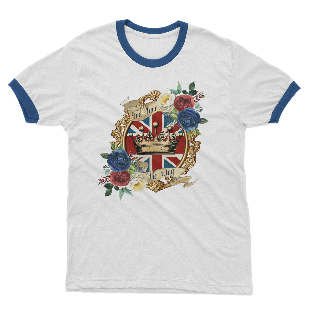 GOD SAVE THE KING Adult Ringer T-Shirt - DirectlyPersonalised