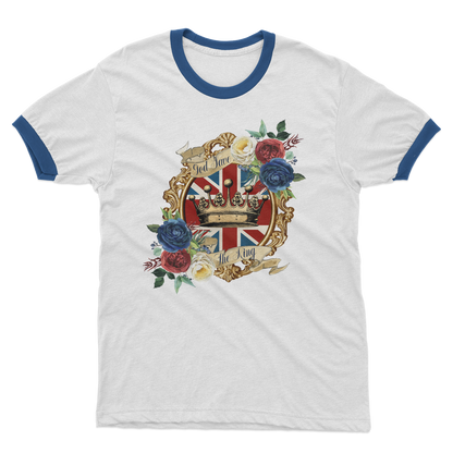 GOD SAVE THE KING Adult Ringer T-Shirt - DirectlyPersonalised