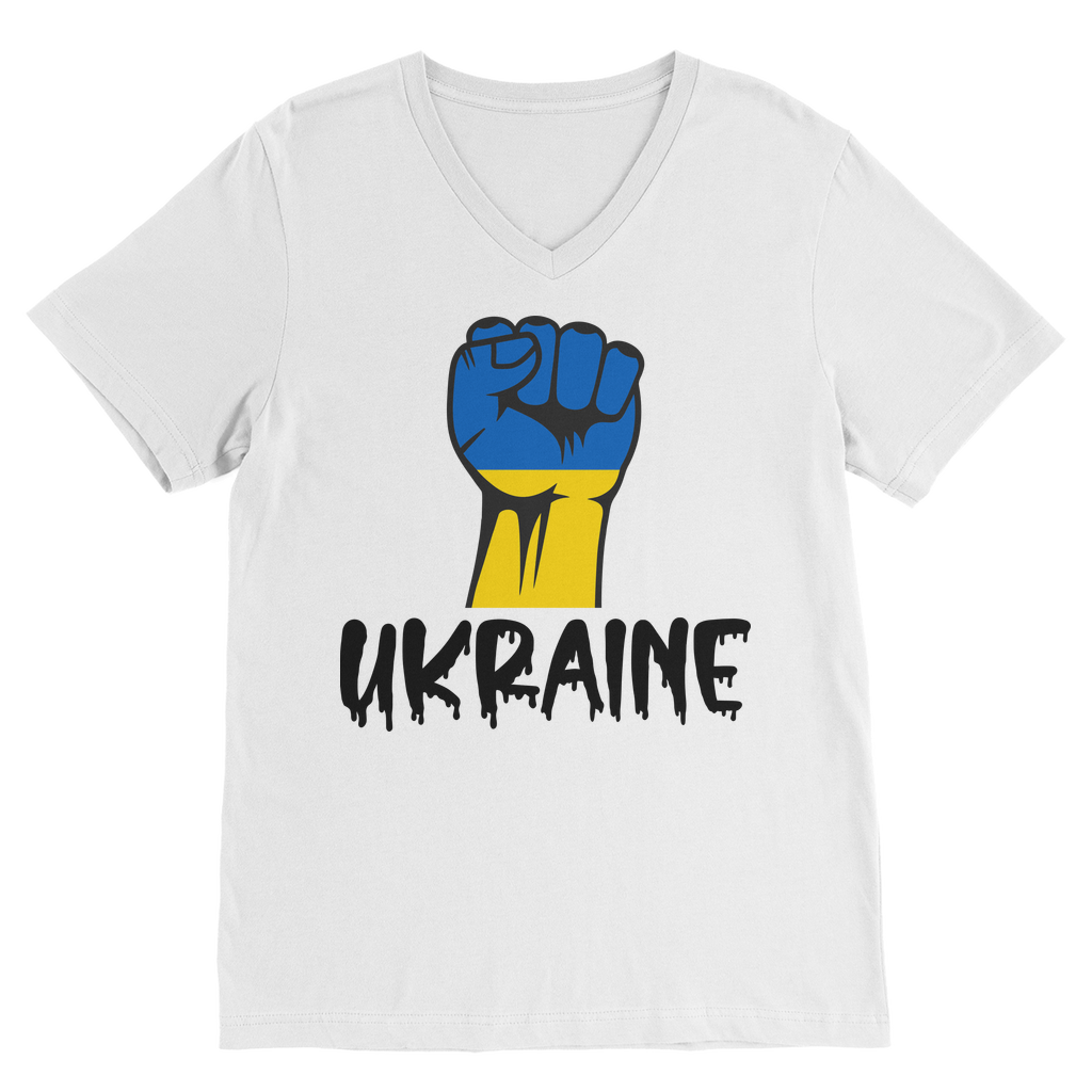 STAND FOR UKRAINE Classic V-Neck T-Shirt - DirectlyPersonalised