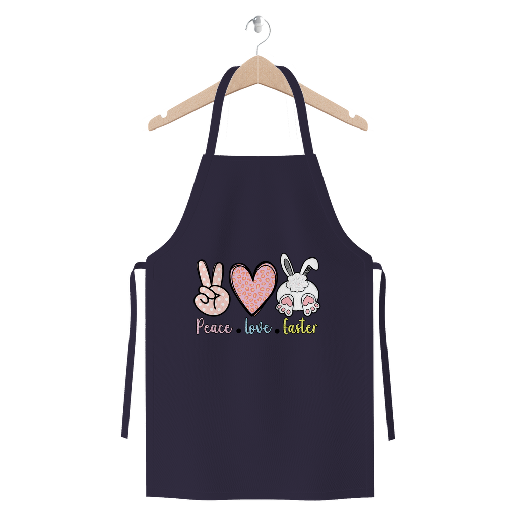 PEACE LOVE EASTER Premium Jersey Apron - DirectlyPersonalised