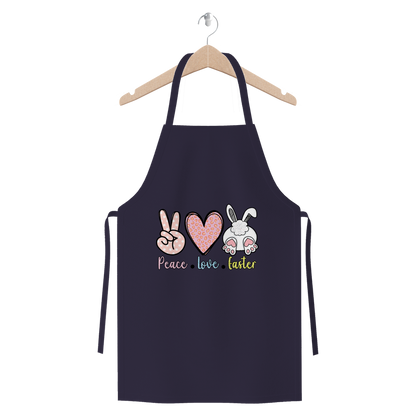 PEACE LOVE EASTER Premium Jersey Apron - DirectlyPersonalised