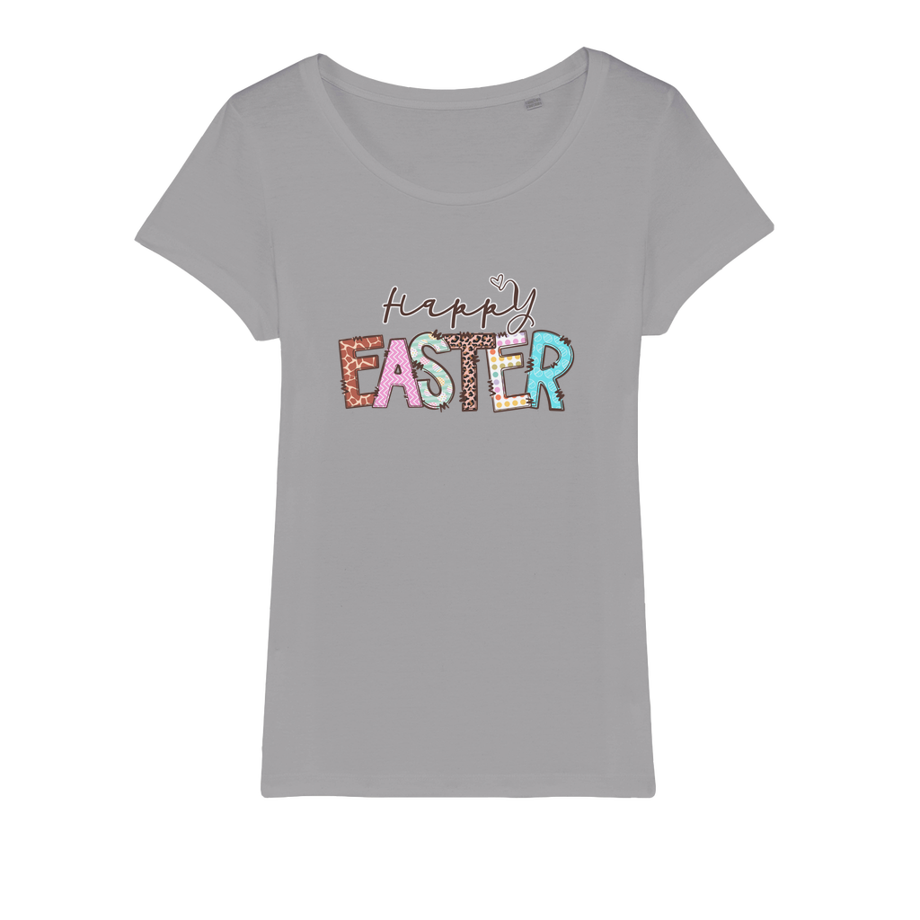 Happy Easter Organic Jersey Womens T-Shirt - DirectlyPersonalised