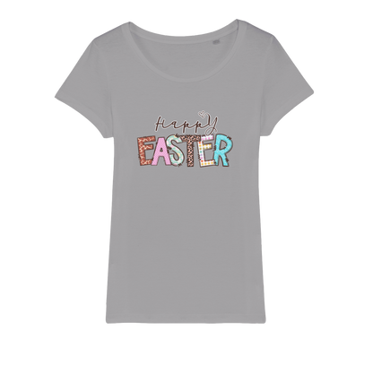 Happy Easter Organic Jersey Womens T-Shirt - DirectlyPersonalised