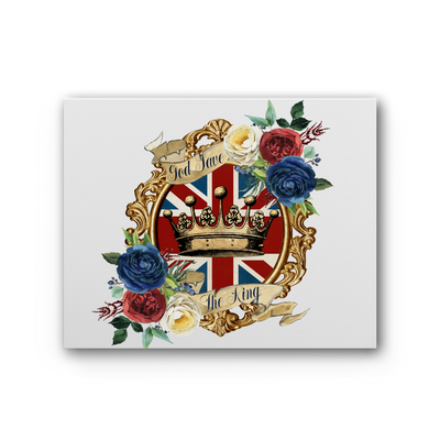 GOD SAVE THE KING Premium Stretched Canvas