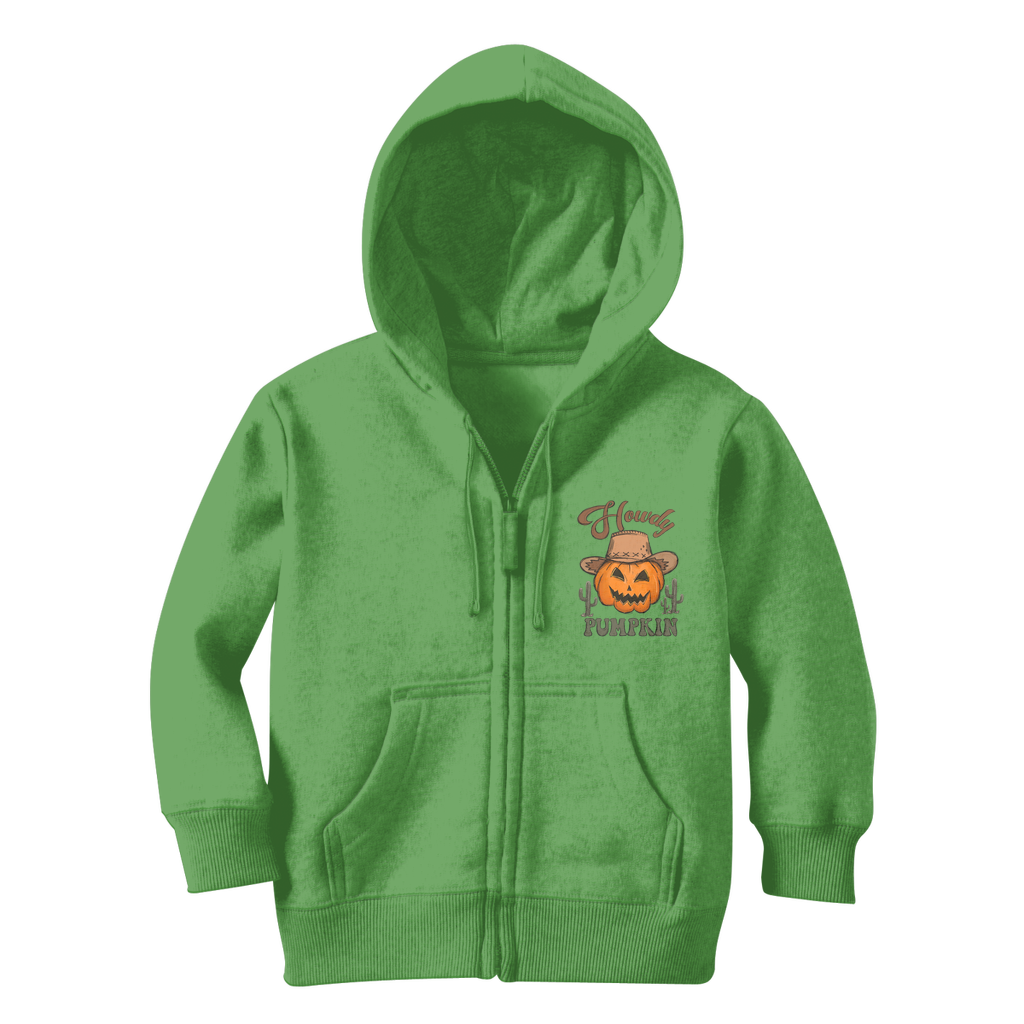 HOWDY PUMPKIN Classic Kids Zip Hoodie - DirectlyPersonalised