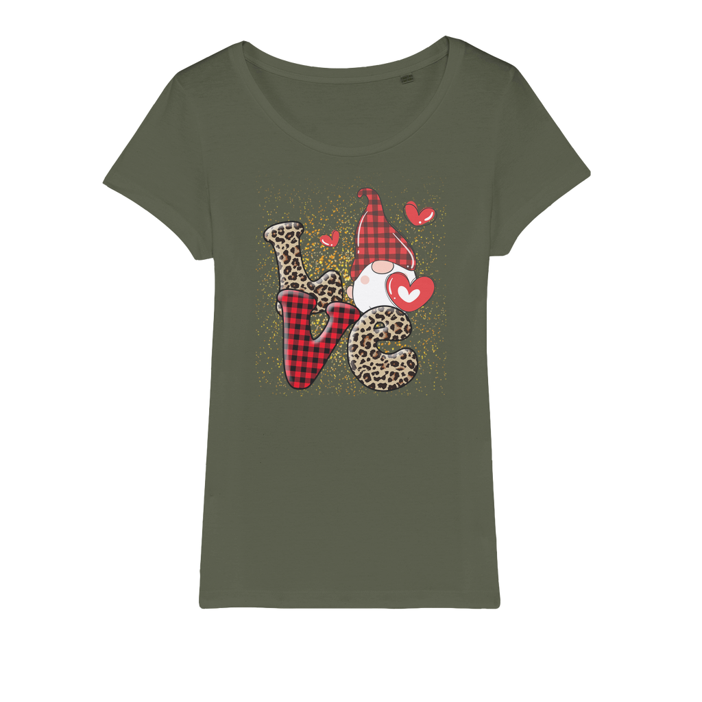 Ladies Valentine Design Organic Jersey Womens T-Shirt - DirectlyPersonalised