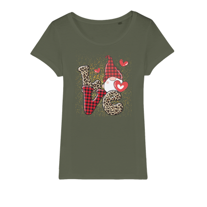 Ladies Valentine Design Organic Jersey Womens T-Shirt - DirectlyPersonalised