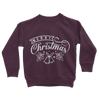 Merry Christmas White Classic Kids Sweatshirt