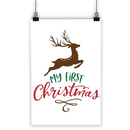 My First Christmas Colour Classic Poster - DirectlyPersonalised