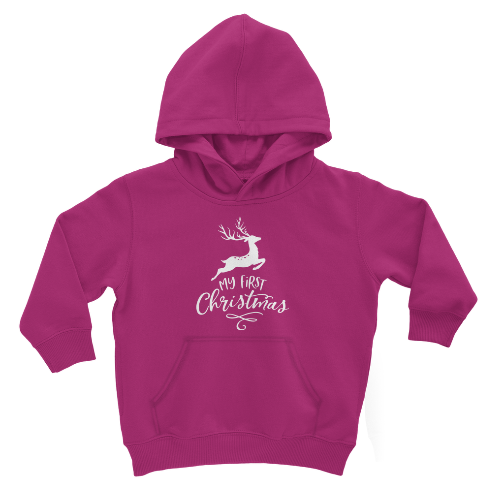 My First Christmas White Classic Kids Hoodie - DirectlyPersonalised