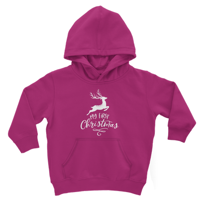 My First Christmas White Classic Kids Hoodie - DirectlyPersonalised