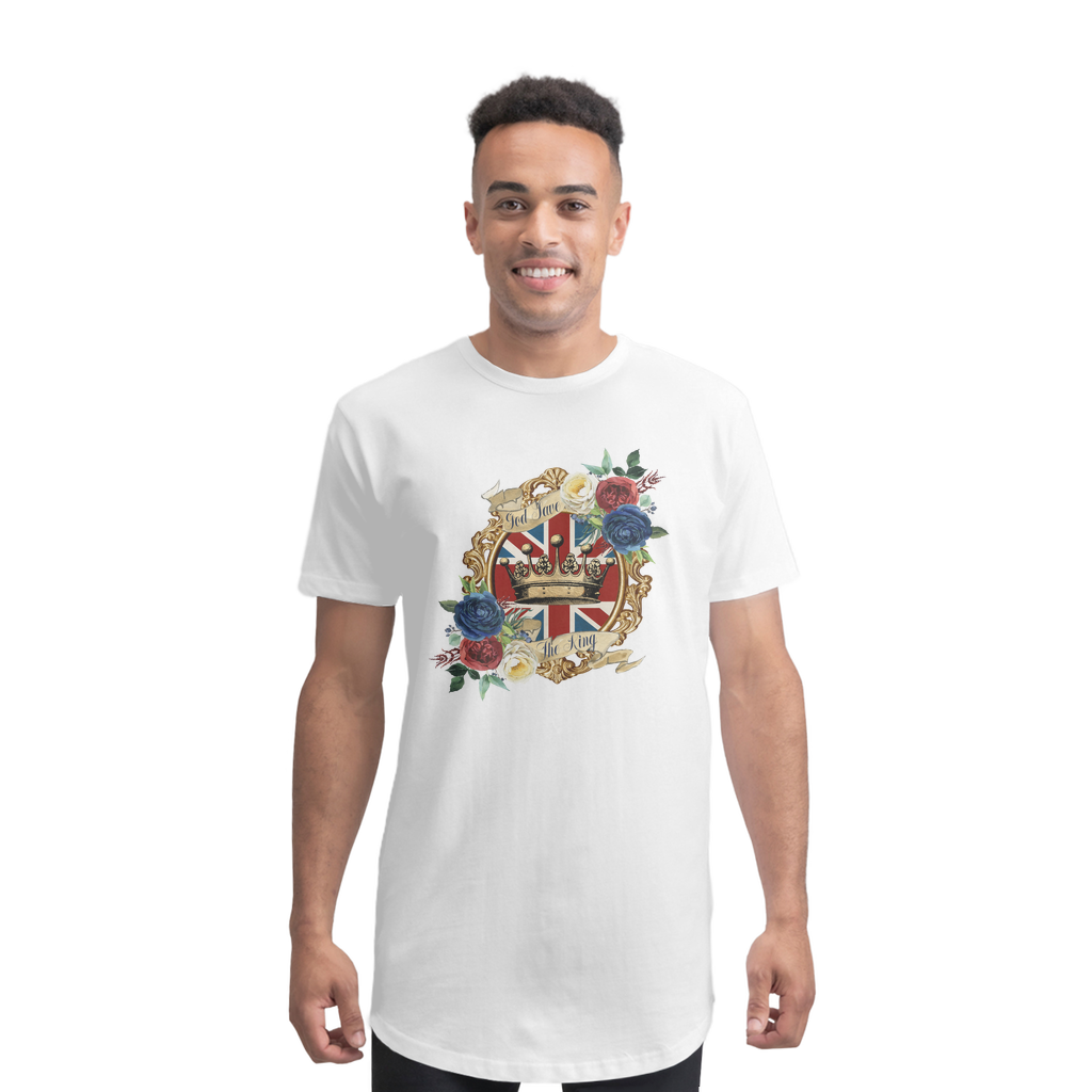 GOD SAVE THE KING Premium Long Body T-Shirt - DirectlyPersonalised