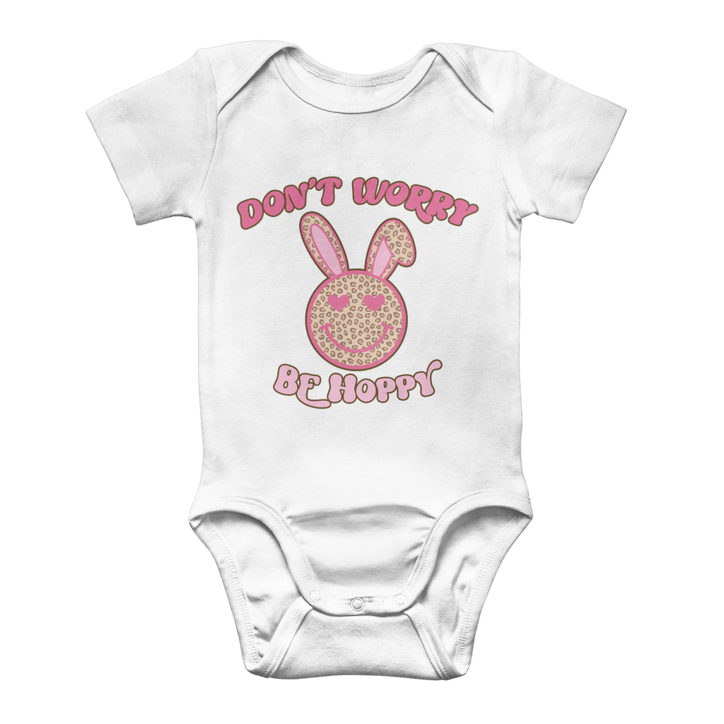 Don't worry be 'happy' Classic Baby Onesie Bodysuit - DirectlyPersonalised
