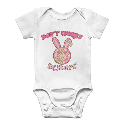 Don't worry be 'happy' Classic Baby Onesie Bodysuit - DirectlyPersonalised
