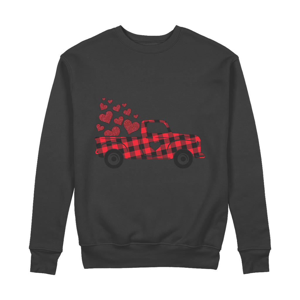 Love Truck 100% Organic Cotton Sweatshirt - DirectlyPersonalised