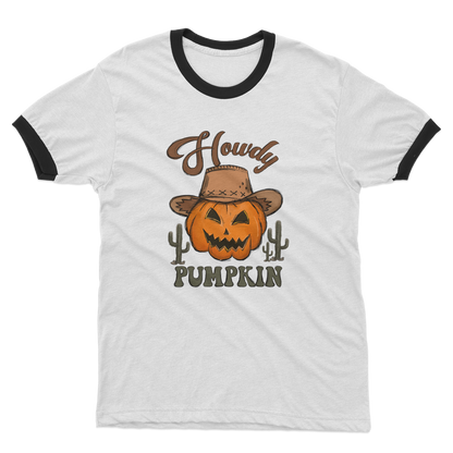 HOWDY PUMPKIN Adult Ringer T-Shirt - DirectlyPersonalised