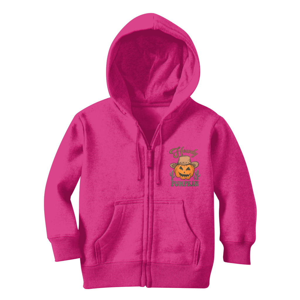 HOWDY PUMPKIN Classic Kids Zip Hoodie - DirectlyPersonalised
