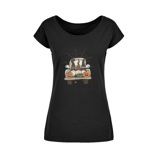 LETS GET SPOOKY Wide Neck Womens T-Shirt XS-5XL - DirectlyPersonalised