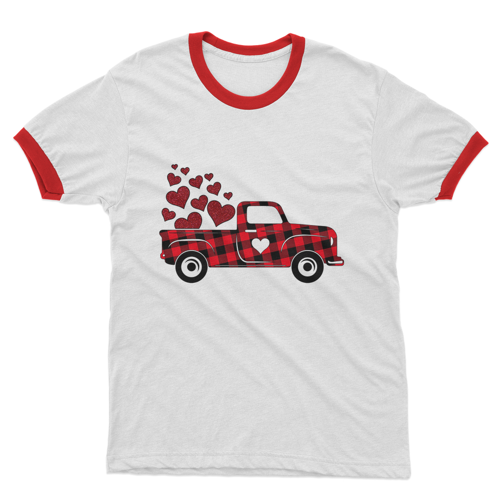 Love Truck Adult Ringer T-Shirt - DirectlyPersonalised
