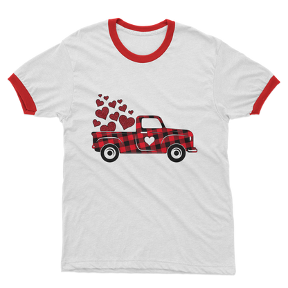 Love Truck Adult Ringer T-Shirt - DirectlyPersonalised