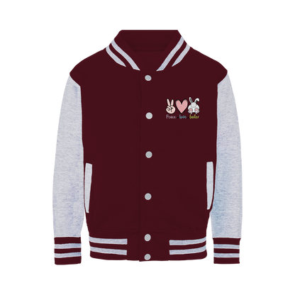 PEACE LOVE EASTER Varsity Jacket - DirectlyPersonalised