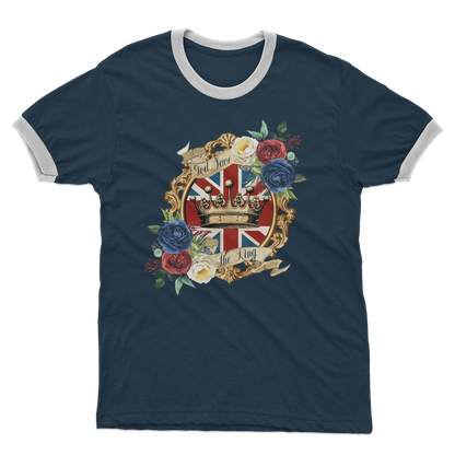 GOD SAVE THE KING Adult Ringer T-Shirt - DirectlyPersonalised