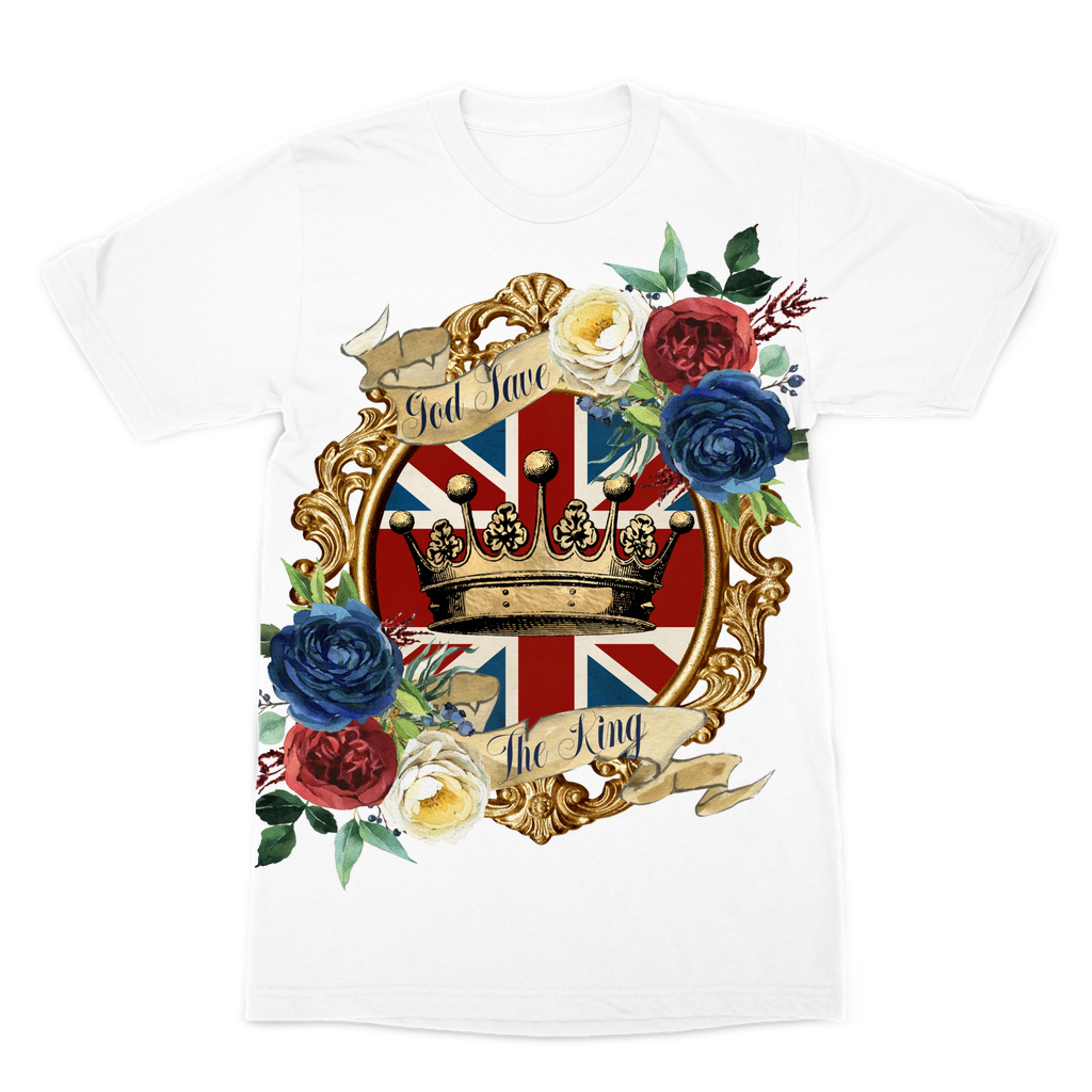 GOD SAVE THE KING Premium Sublimation Adult T-Shirt - DirectlyPersonalised