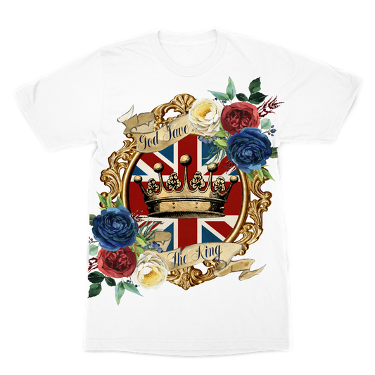 GOD SAVE THE KING Premium Sublimation Adult T-Shirt - DirectlyPersonalised