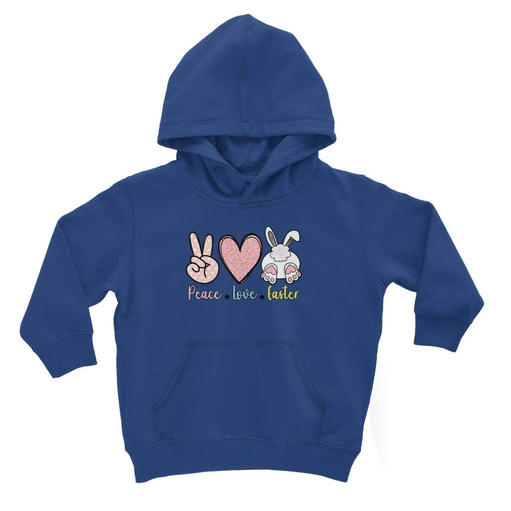 PEACE LOVE EASTER Classic Kids Hoodie - DirectlyPersonalised