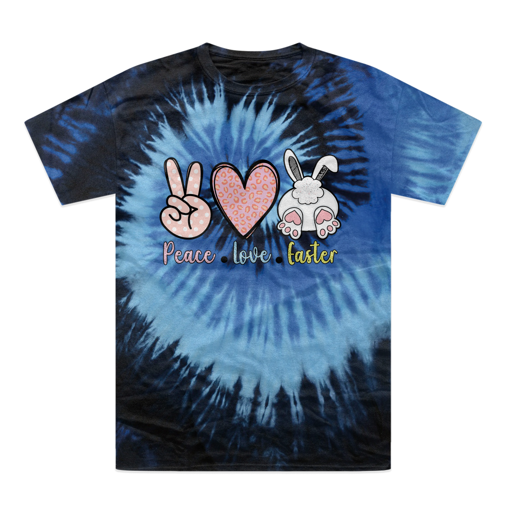 PEACE LOVE EASTER Tie-Dye T-Shirt - DirectlyPersonalised