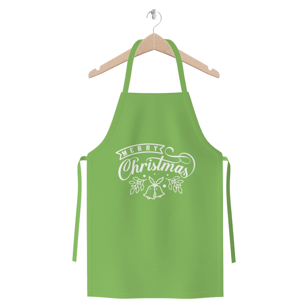 Merry Christmas White Premium Jersey Apron