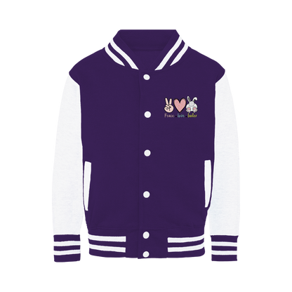 PEACE LOVE EASTER Varsity Jacket - DirectlyPersonalised