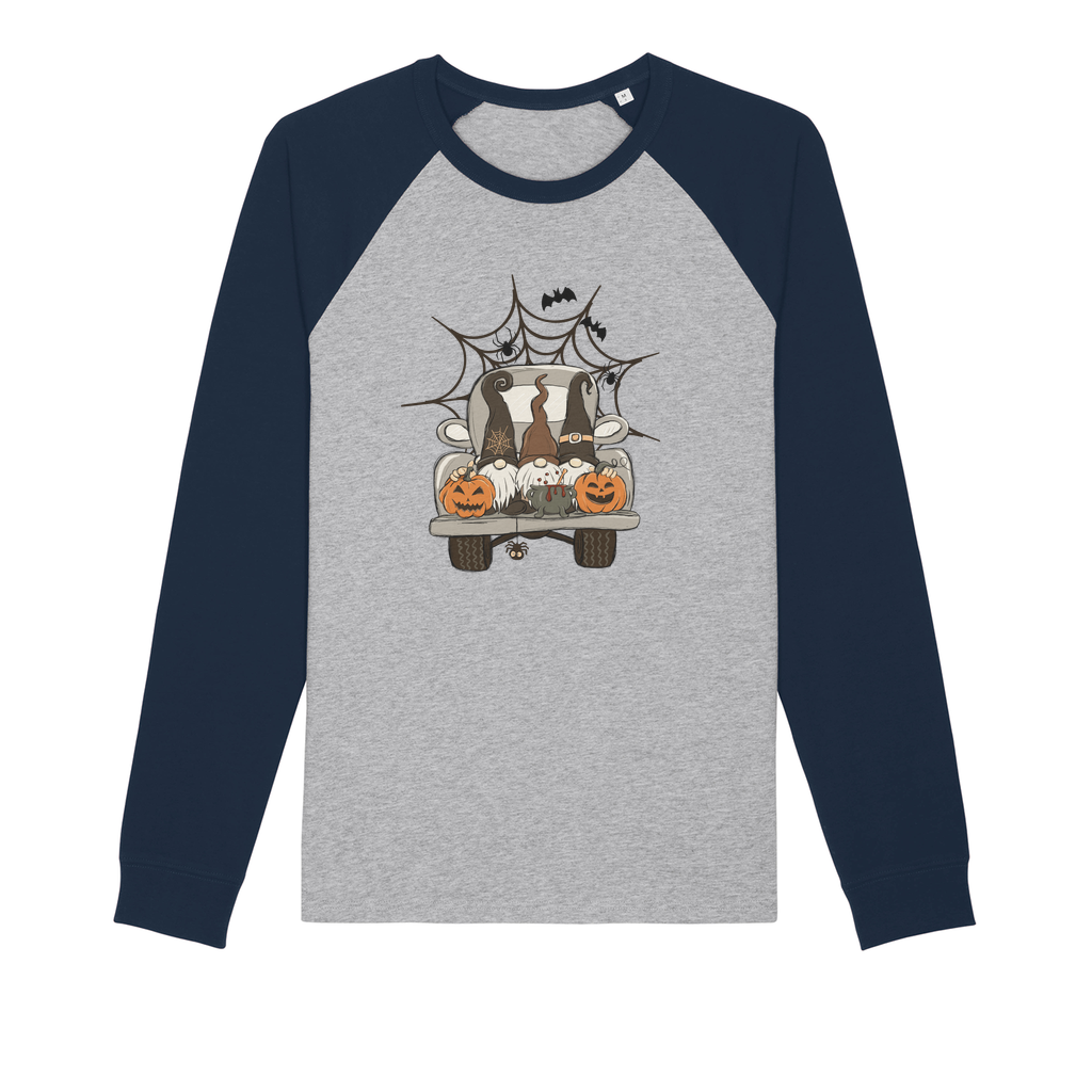 LETS GET SPOOKY Organic Raglan Long Sleeve Shirt - DirectlyPersonalised