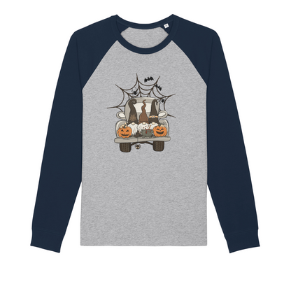 LETS GET SPOOKY Organic Raglan Long Sleeve Shirt - DirectlyPersonalised