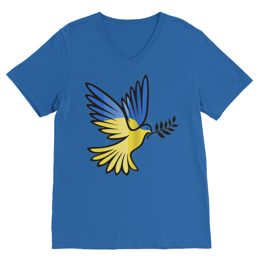 SUPPORT FOR UKRAINE Premium V-Neck T-Shirt - DirectlyPersonalised