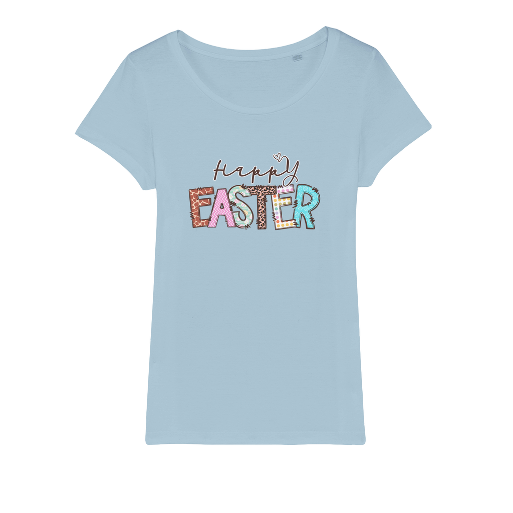 Happy Easter Organic Jersey Womens T-Shirt - DirectlyPersonalised