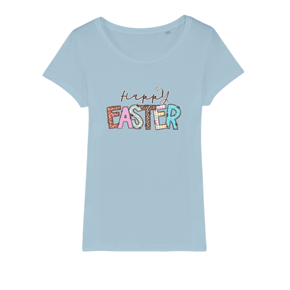 Happy Easter Organic Jersey Womens T-Shirt - DirectlyPersonalised