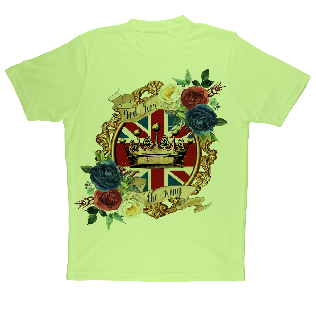 GOD SAVE THE KING Sublimation Performance Adult T-Shirt - DirectlyPersonalised