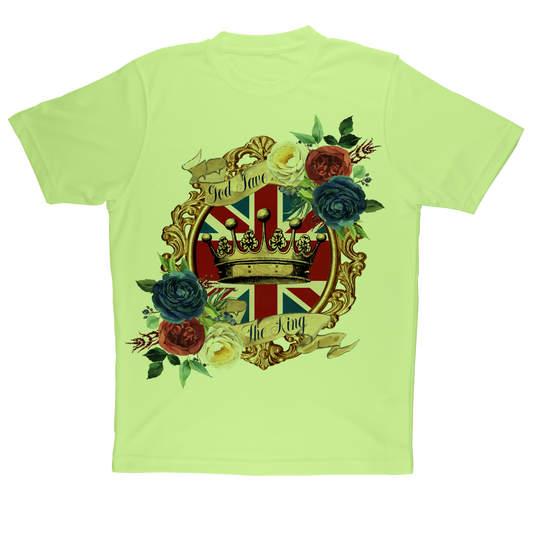 GOD SAVE THE KING Sublimation Performance Adult T-Shirt - DirectlyPersonalised