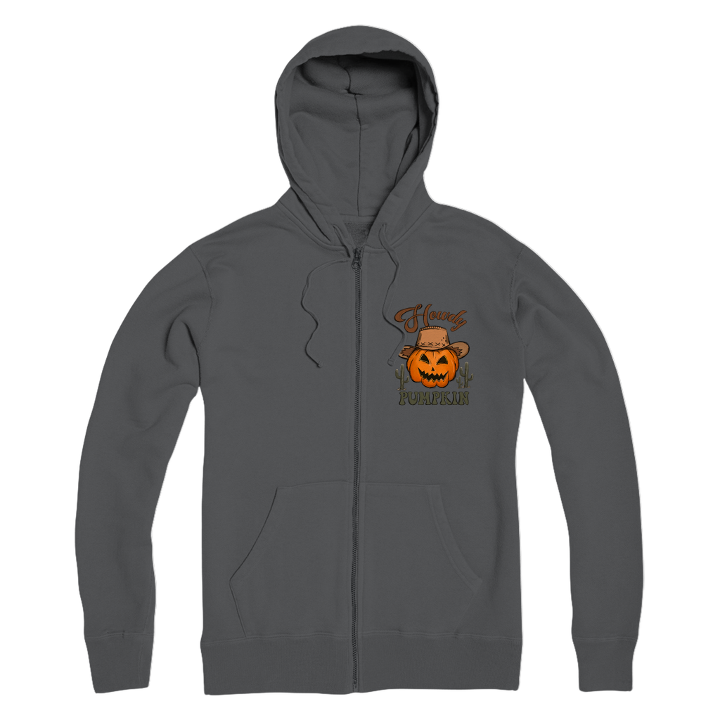 HOWDY PUMPKIN Premium Adult Zip Hoodie - DirectlyPersonalised