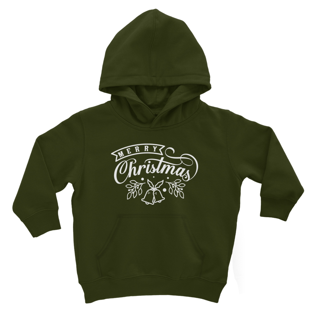 Merry Christmas White Classic Kids Hoodie