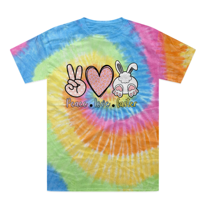 PEACE LOVE EASTER Tie-Dye T-Shirt - DirectlyPersonalised