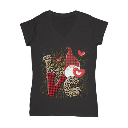 Ladies Valentine Design Classic Women's V-Neck T-Shirt - DirectlyPersonalised