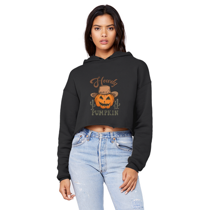 HOWDY PUMPKIN Unisex Cropped Raw Edge Boyfriend Hoodie - DirectlyPersonalised