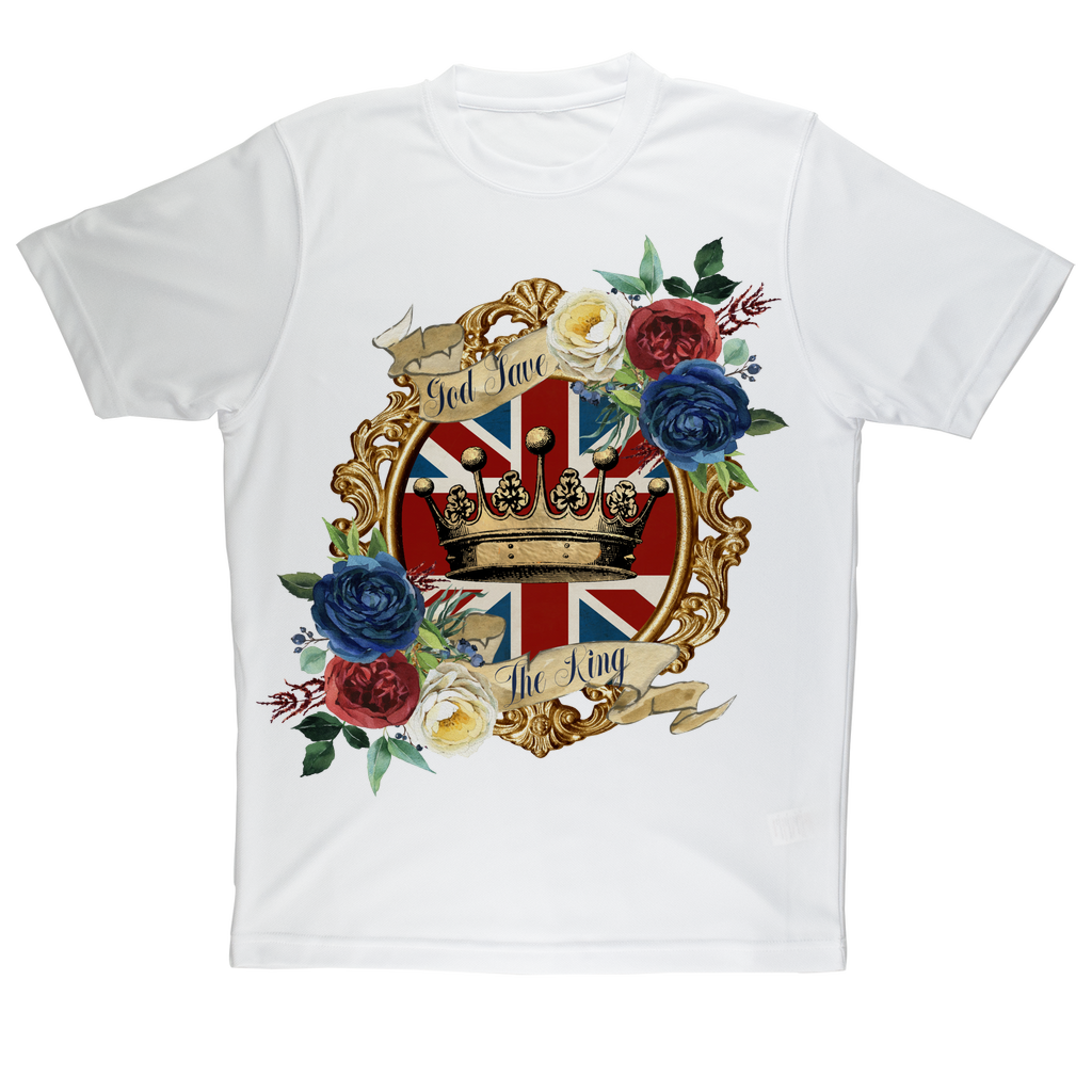 GOD SAVE THE KING Sublimation Performance Adult T-Shirt - DirectlyPersonalised