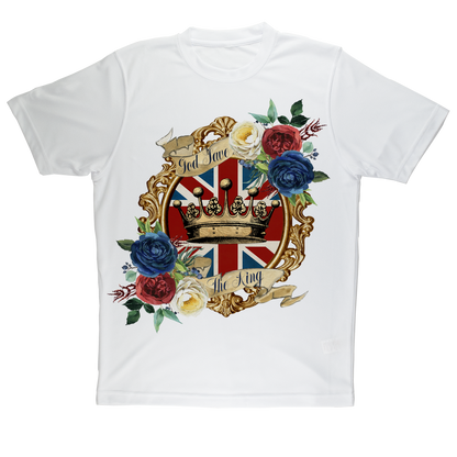 GOD SAVE THE KING Sublimation Performance Adult T-Shirt - DirectlyPersonalised
