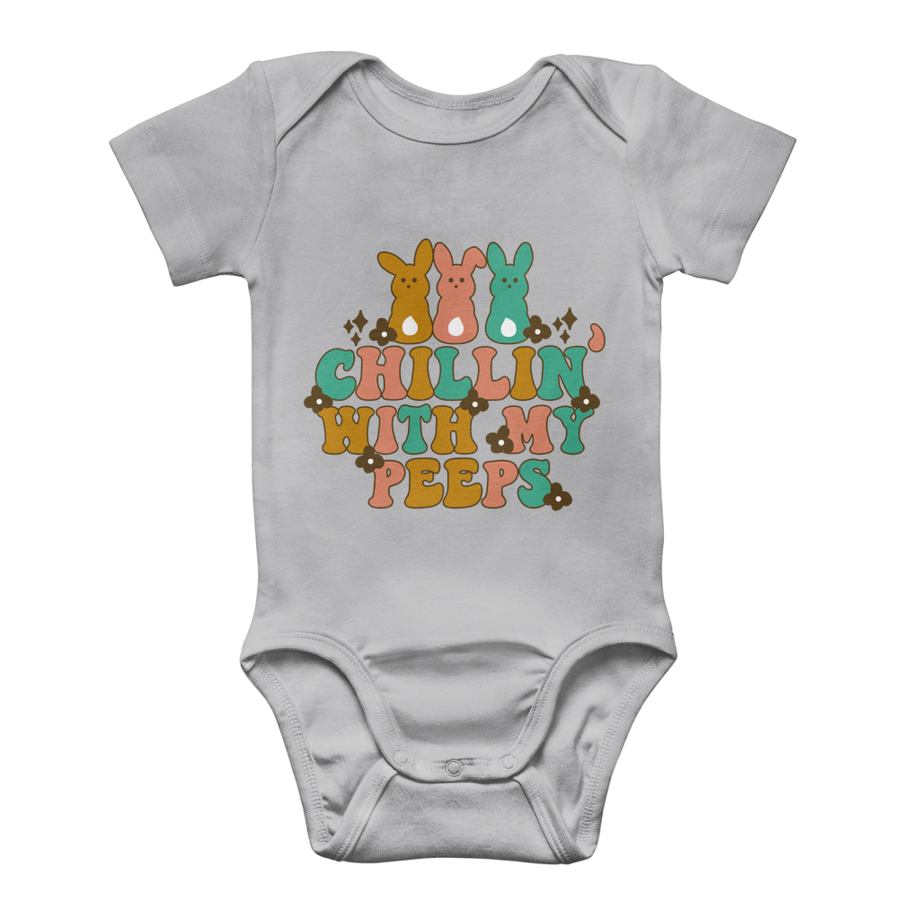 Chillin with my peeps Classic Baby Onesie Bodysuit - DirectlyPersonalised